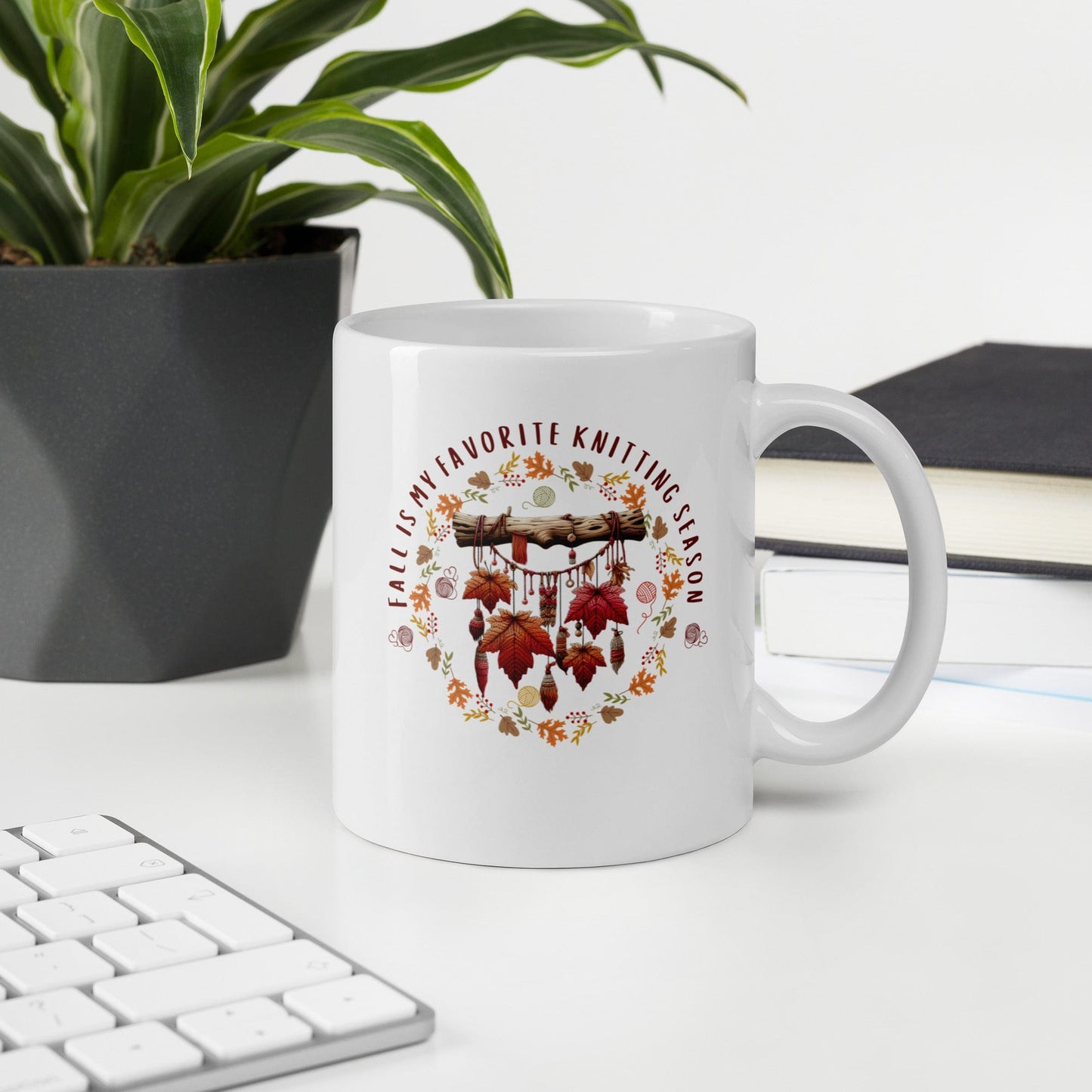 Fall is my Knitting Season Mug 11 oz