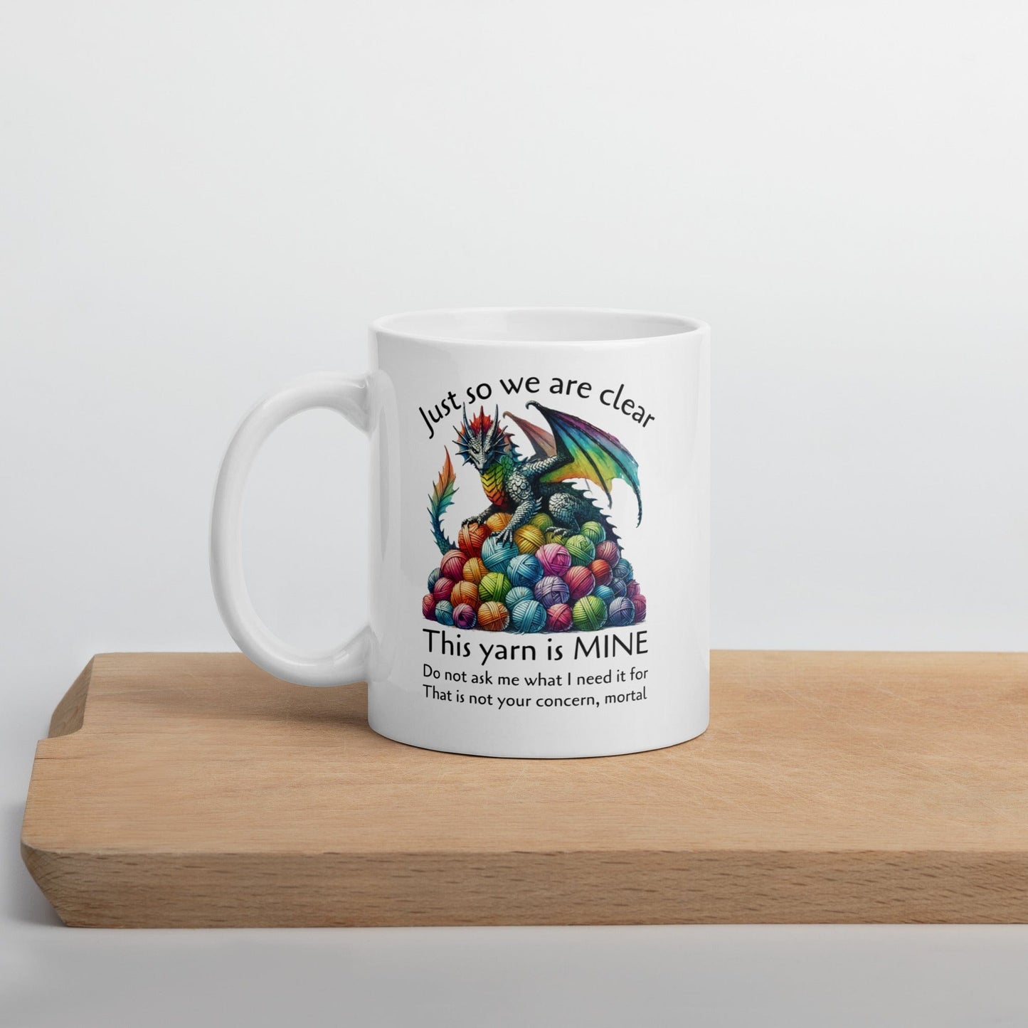 Yarn Dragon with slogan Mug 11 oz