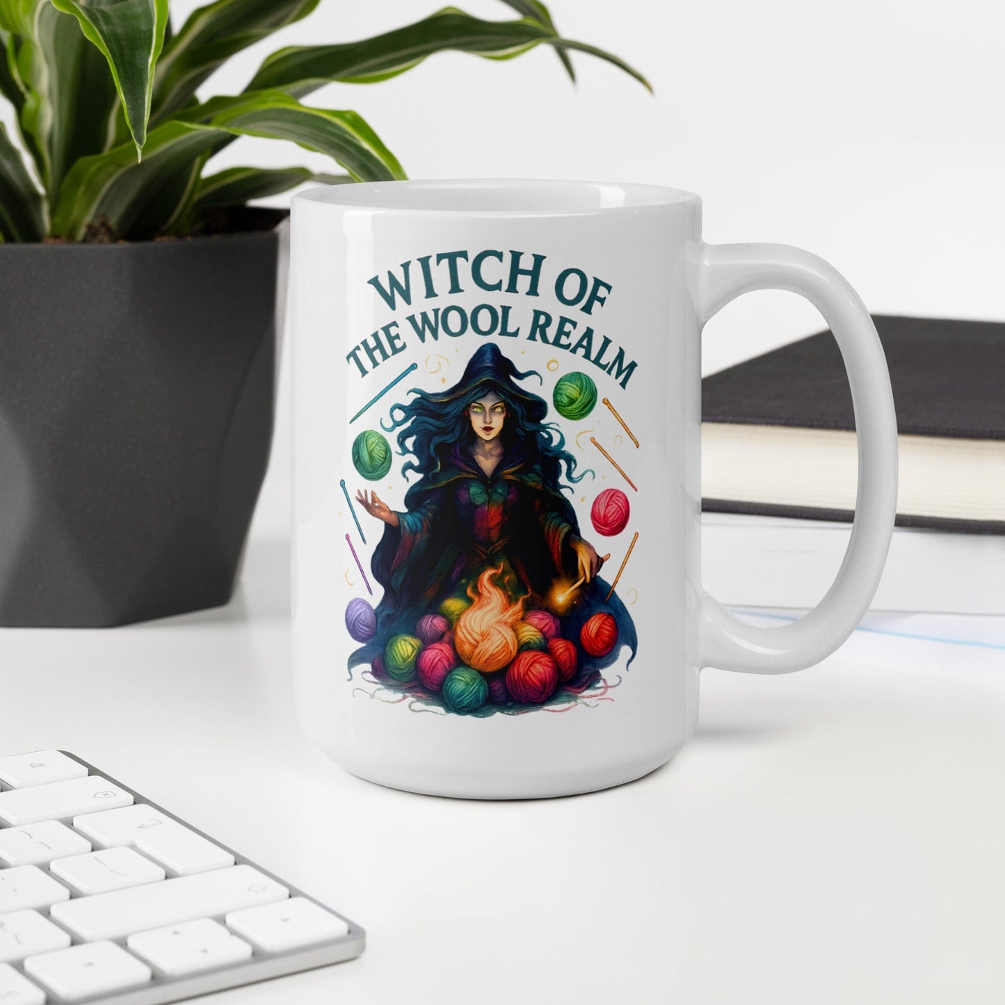 Fire Witch of the Wool Realm Mug 15 oz