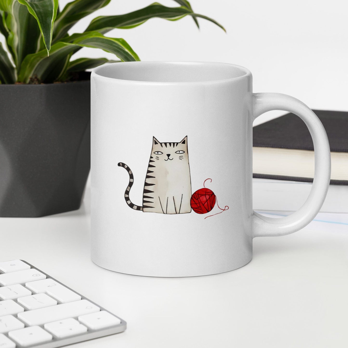 Drawn Cat Mug 20 oz