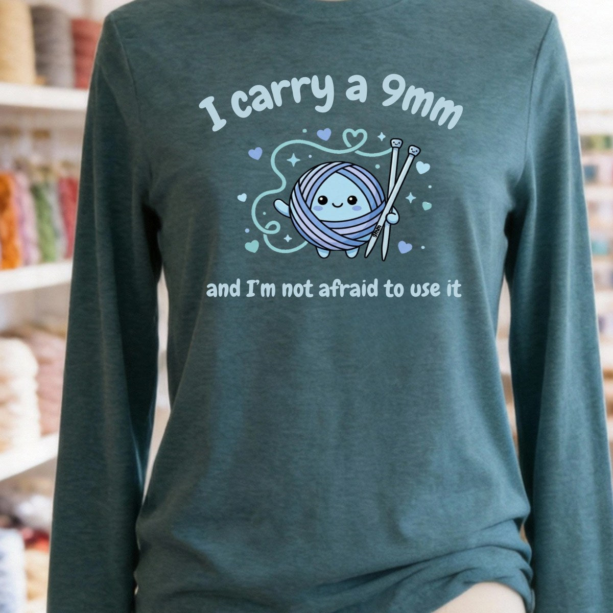 9mm Knitter Teal Long Sleeve Tee.jpg