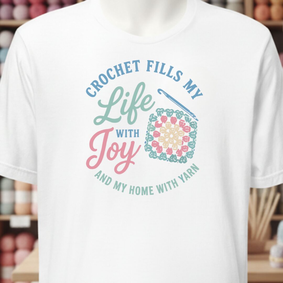 Crochet Fills My Life T-Shirt White t-shirt