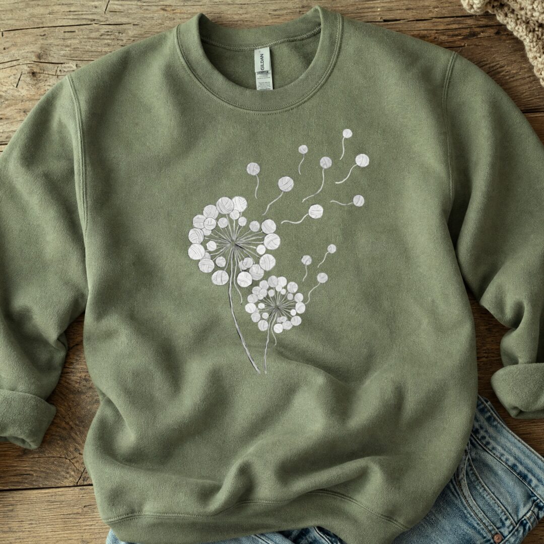 Dandelion Sweatshirt Military Green t-shirt