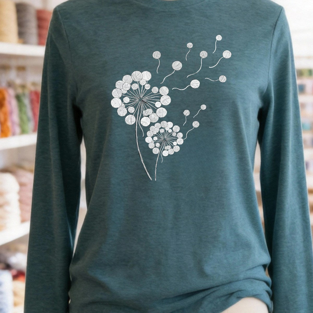 Dandelion Teal Long Sleeve Tee.jpg