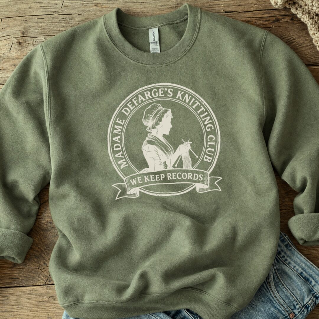 Defarge Records Sweatshirt Military Green t-shirt