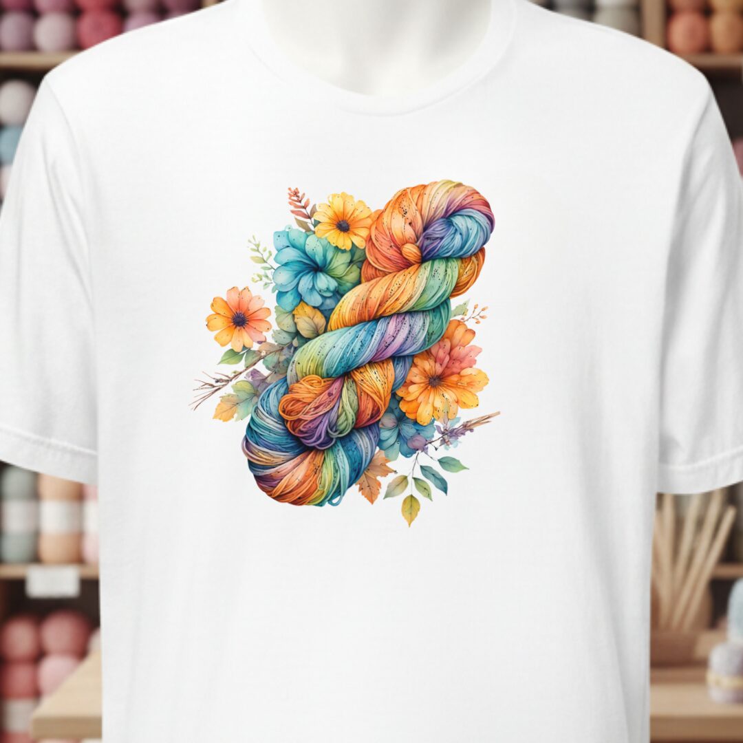 Floral Skein T-Shirt White t-shirt