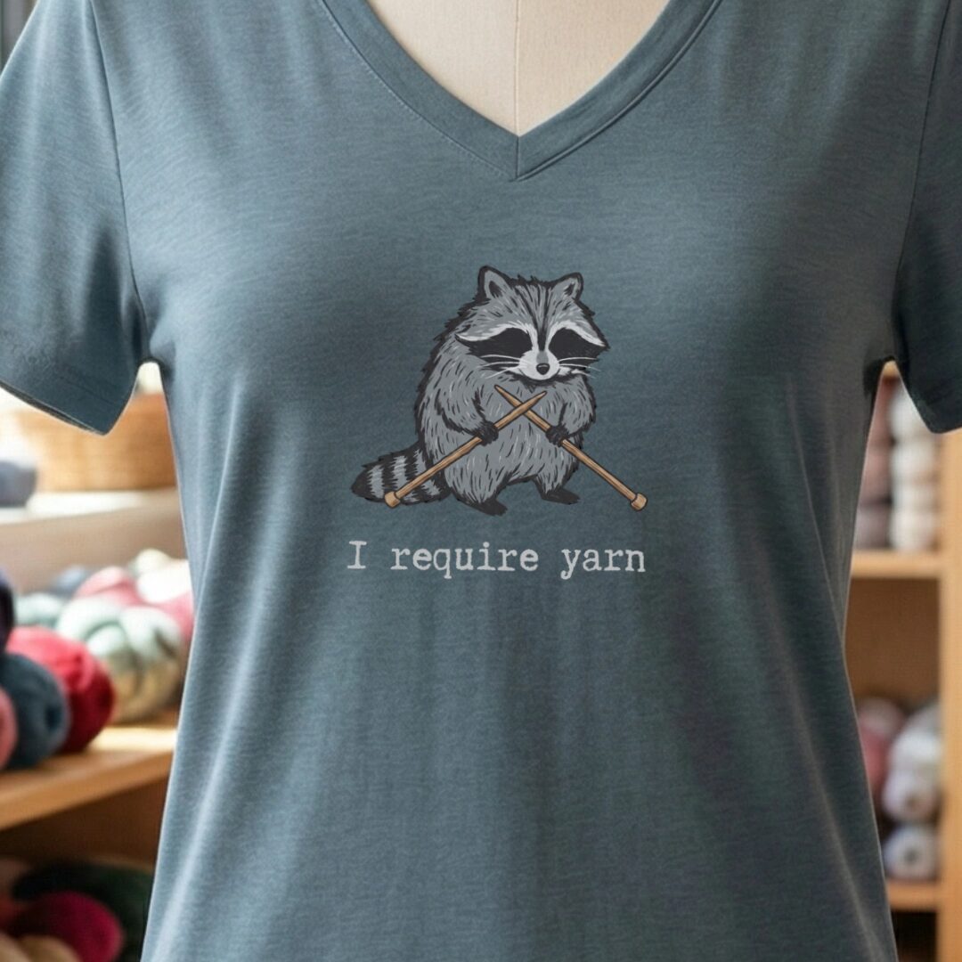 I Require Yarn V-Neck T-Shirt Slate t-shirt
