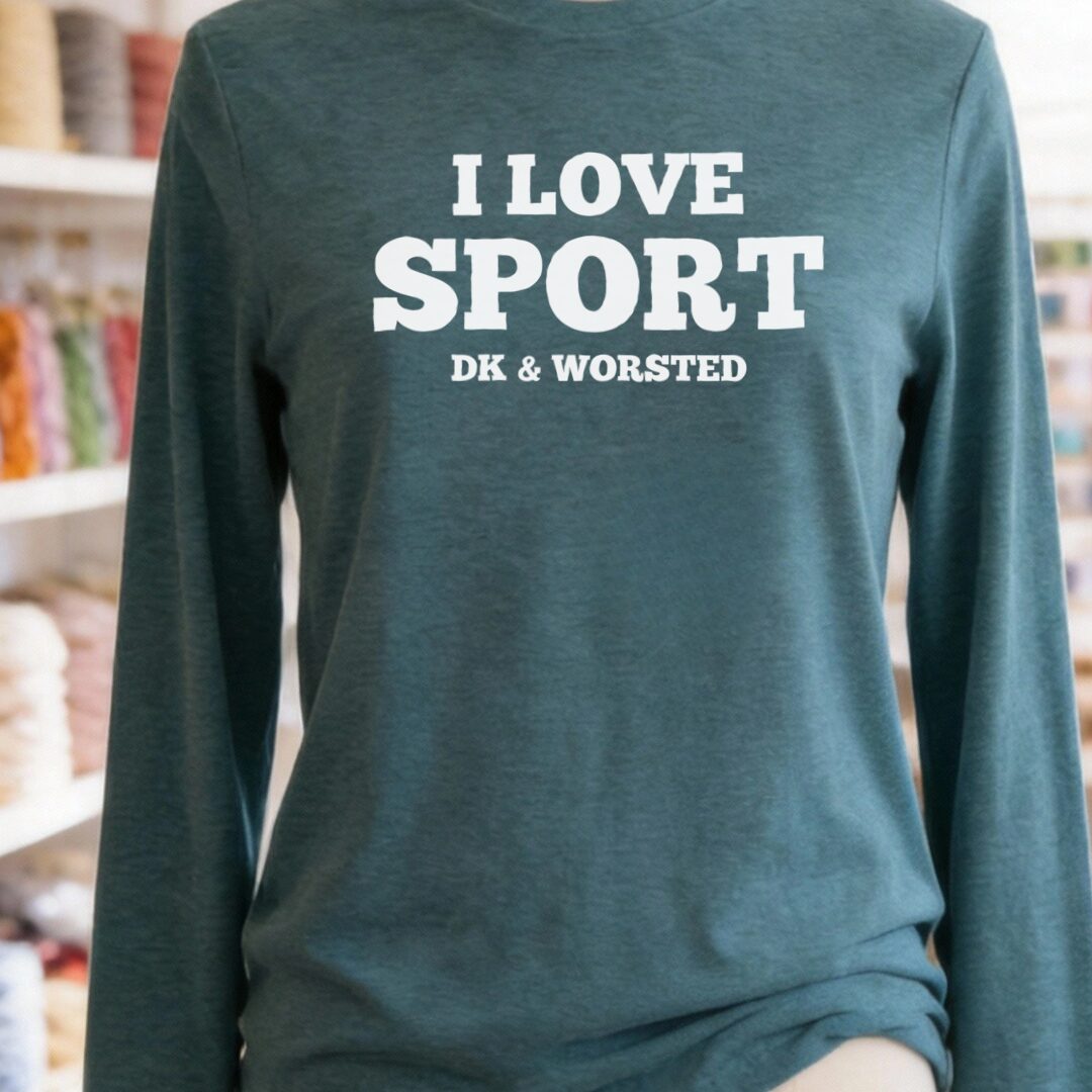 I love Sport Long Sleeve Tee Teal Blue t-shirt