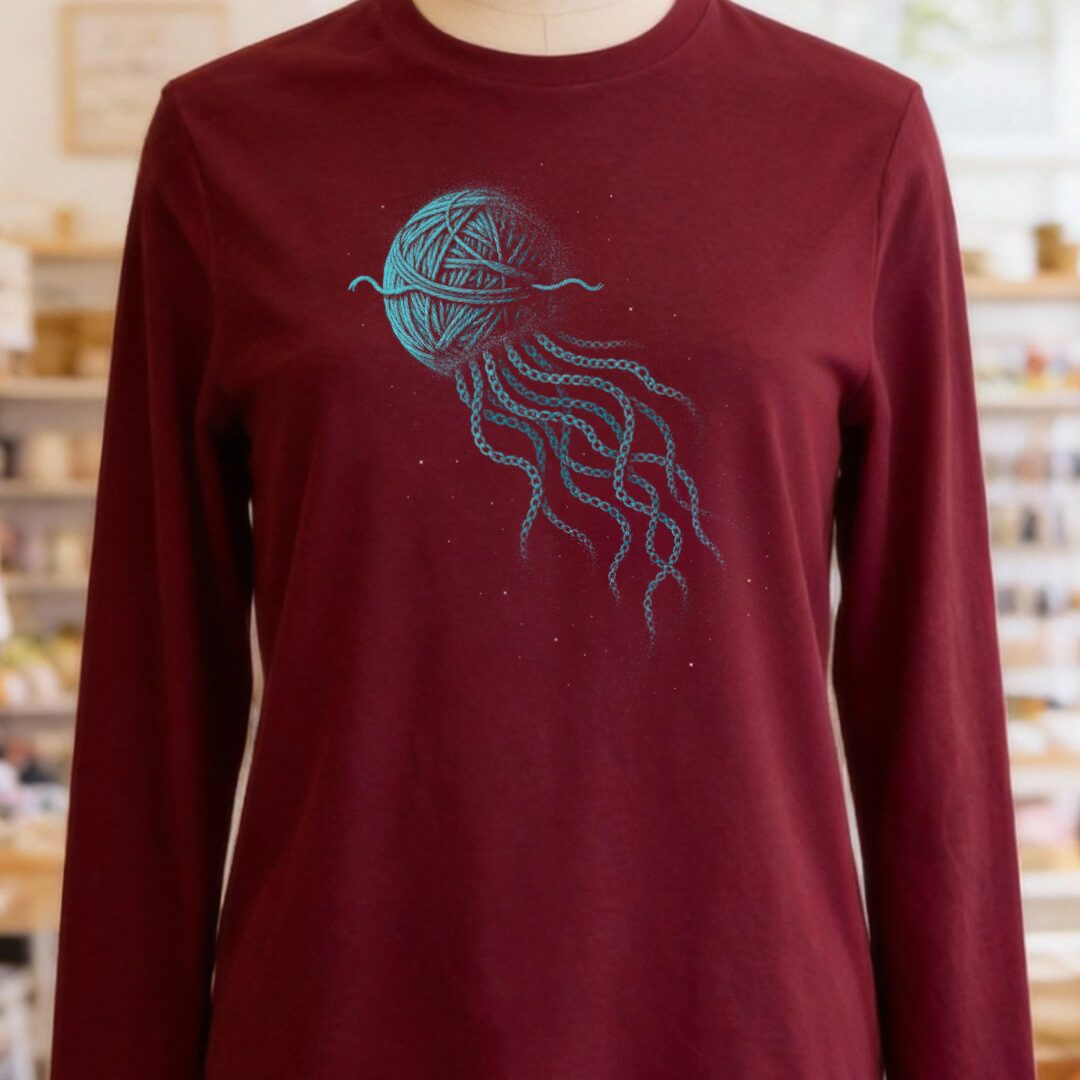 Jellyfish Maroon Long Sleeve Tee.jpg