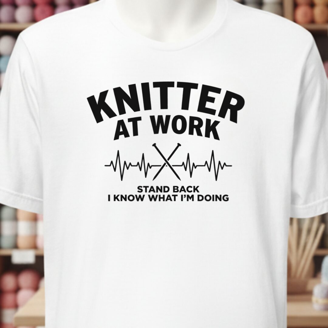 Knitter At Work T-Shirt White t-shirt