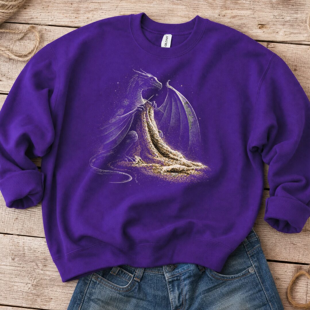 Knitting Dragon Purple Sweatshirt.jpg