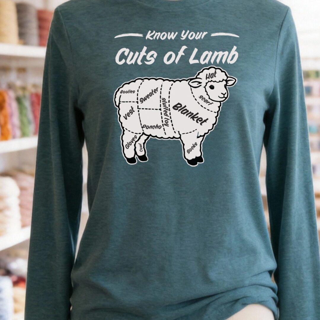 Know Your Cuts Teal Blue Long Sleeve Tee.jpg