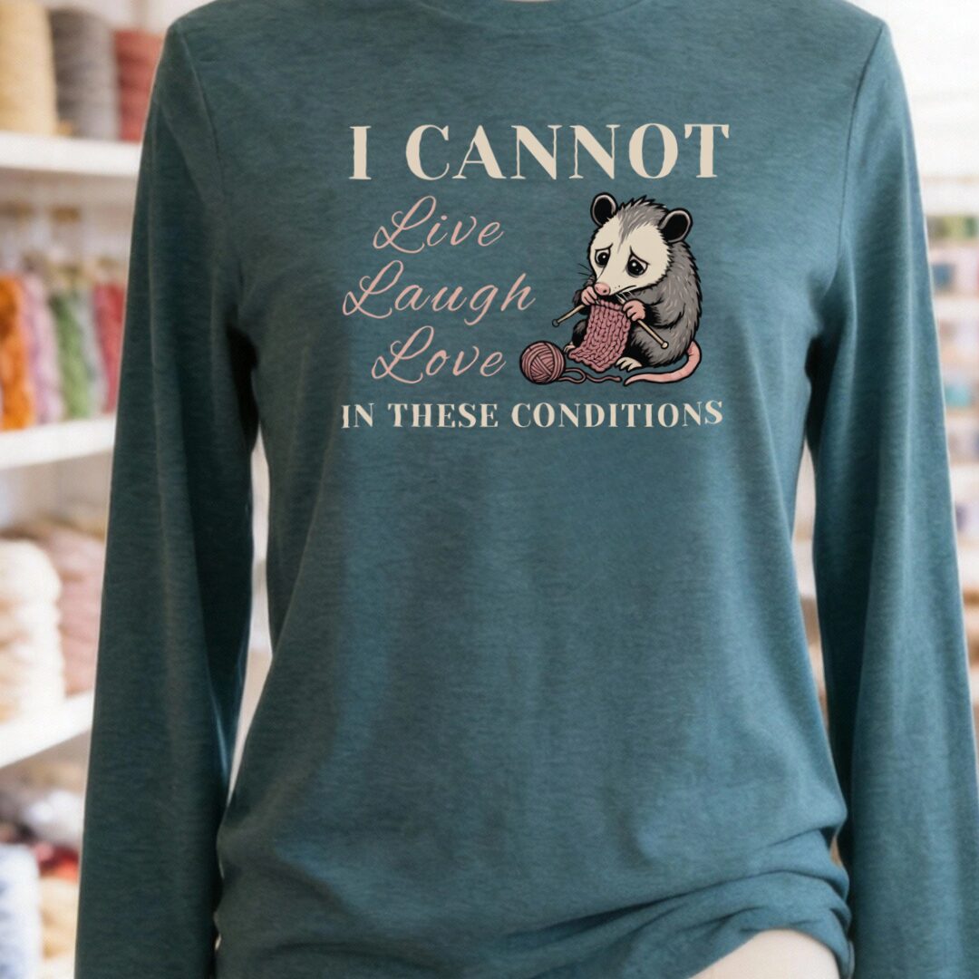 Live, Laugh, Love Long Sleeve Tee Teal Blue t-shirt