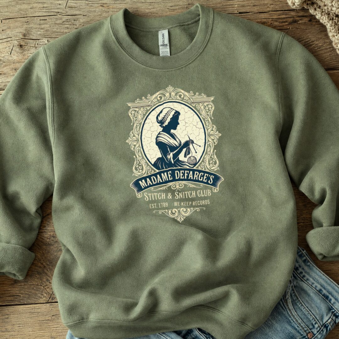 Madame Defarge Club Sweatshirt Military Green t-shirt