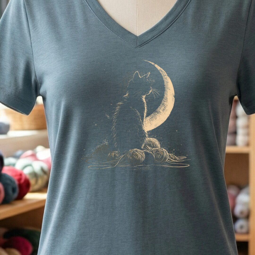 Moonlit Cat Slate V Neck.jpg