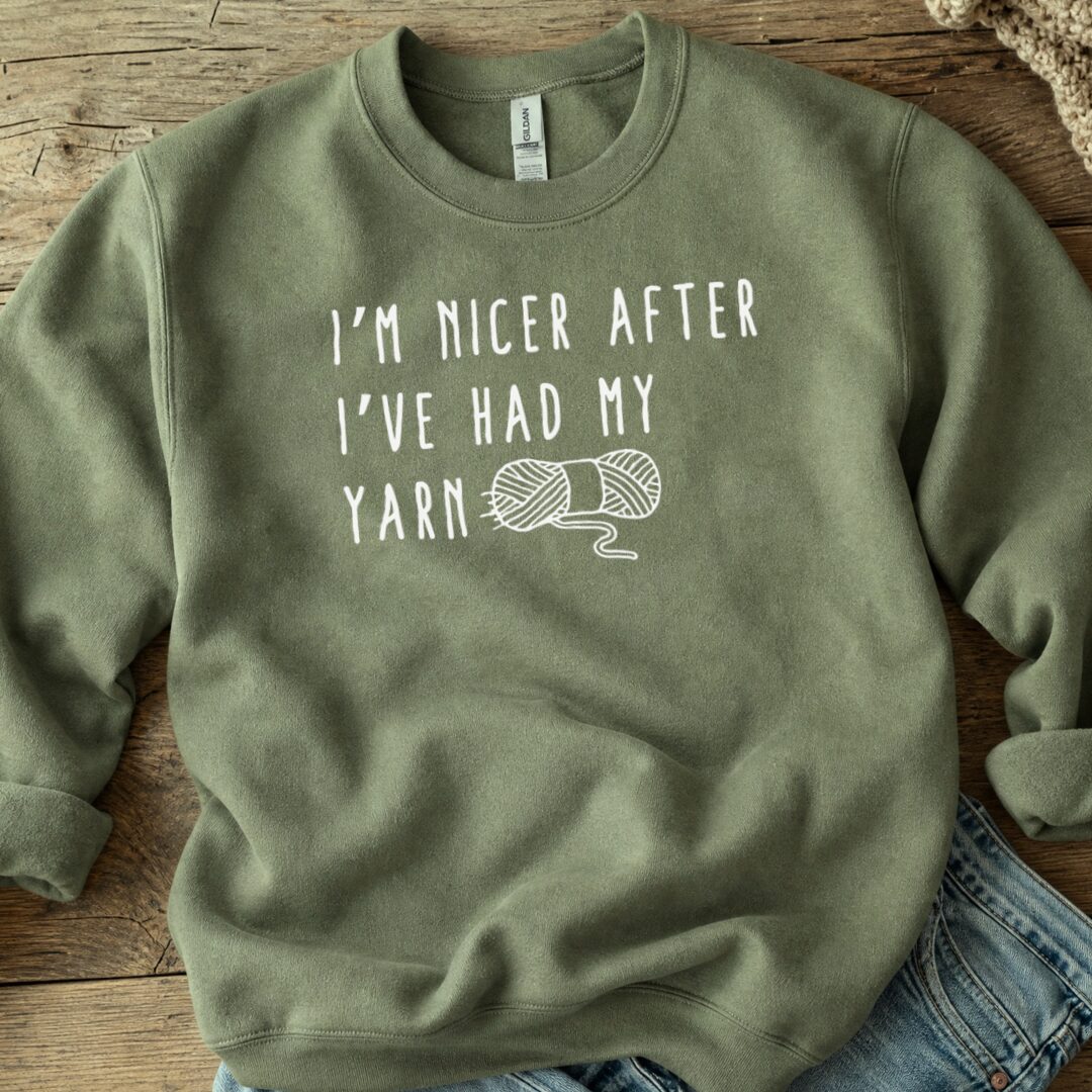Nicer After Yarn Sweatshirt Military Green t-shirt