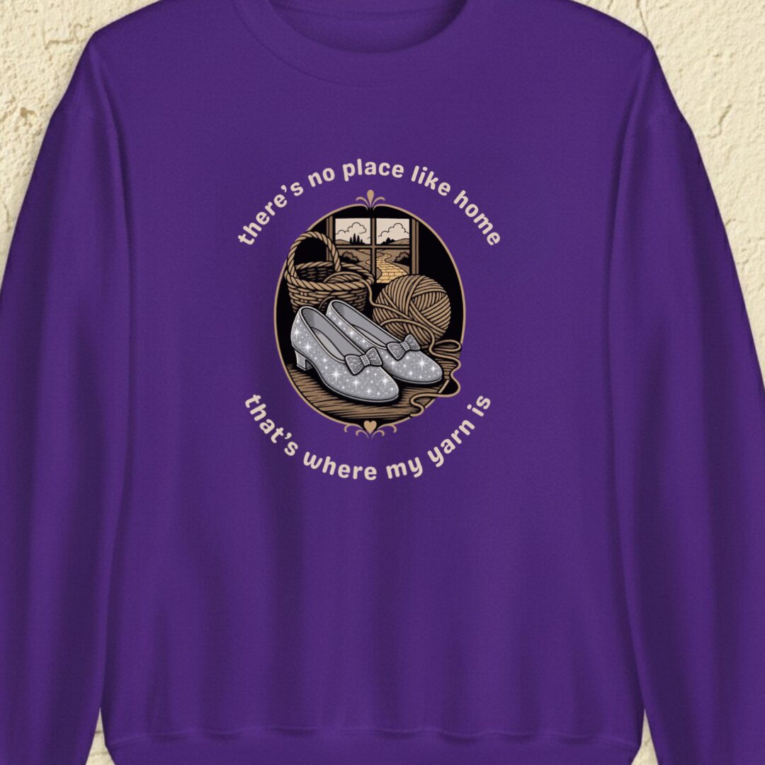 No Place Like Home Purple Sweatshirt.jpg