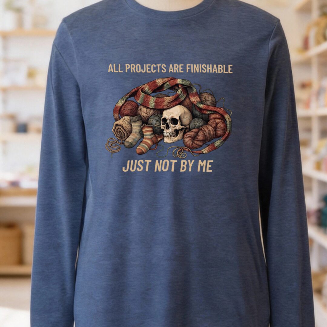 Not By Me Long Sleeve Tee Navy t-shirt
