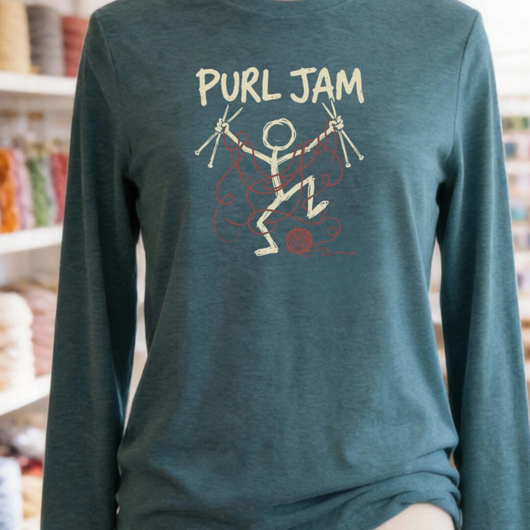 Purl Jam Long Sleeve Tee Teal Blue t-shirt