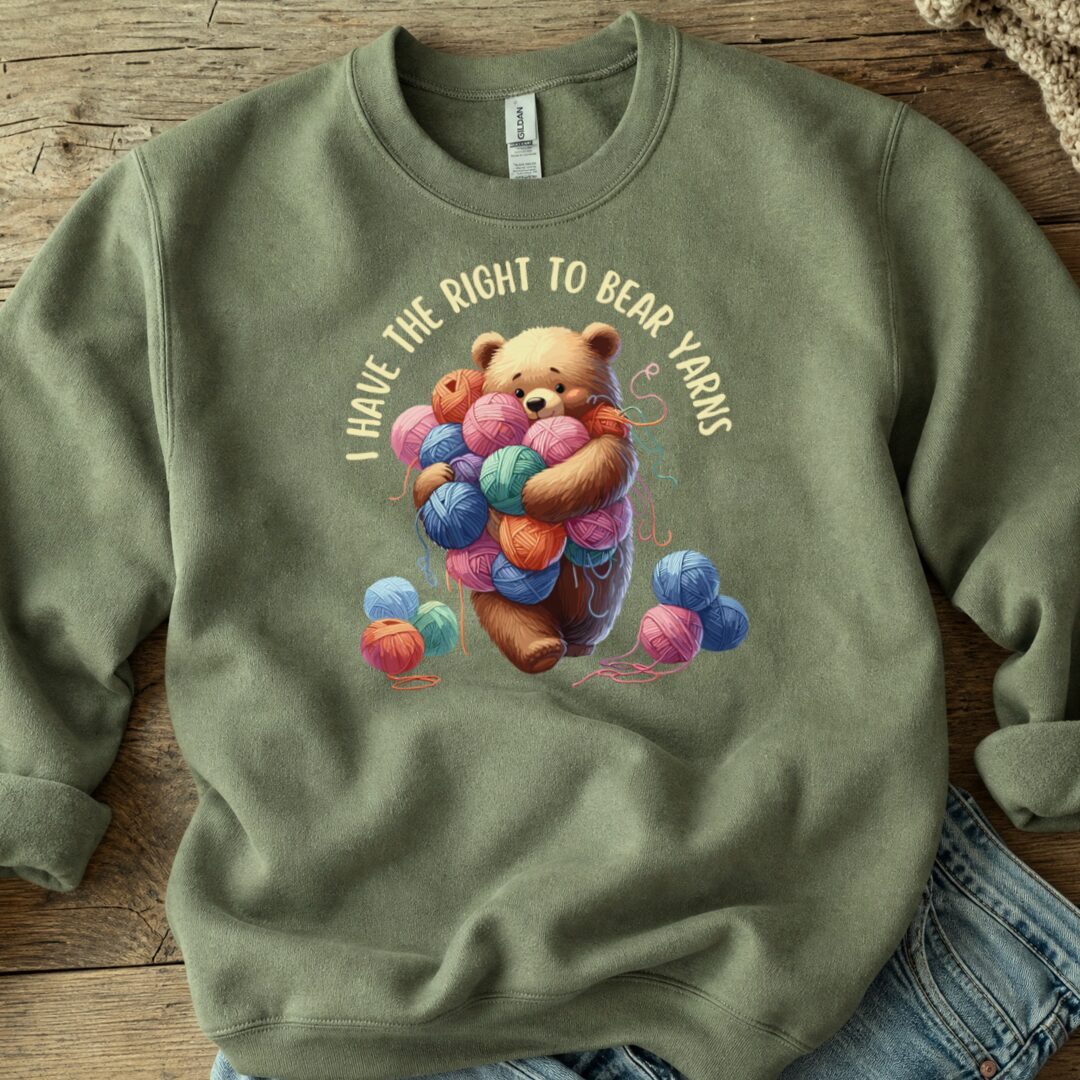 Right to Bear Yarns Sweatshirt Military Green t-shirt