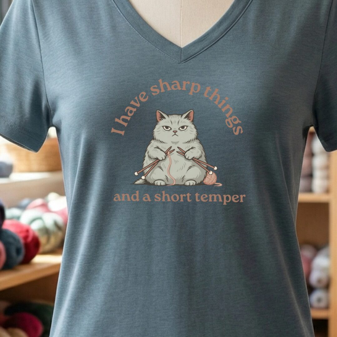 Sharp Things Slate V Neck.jpg