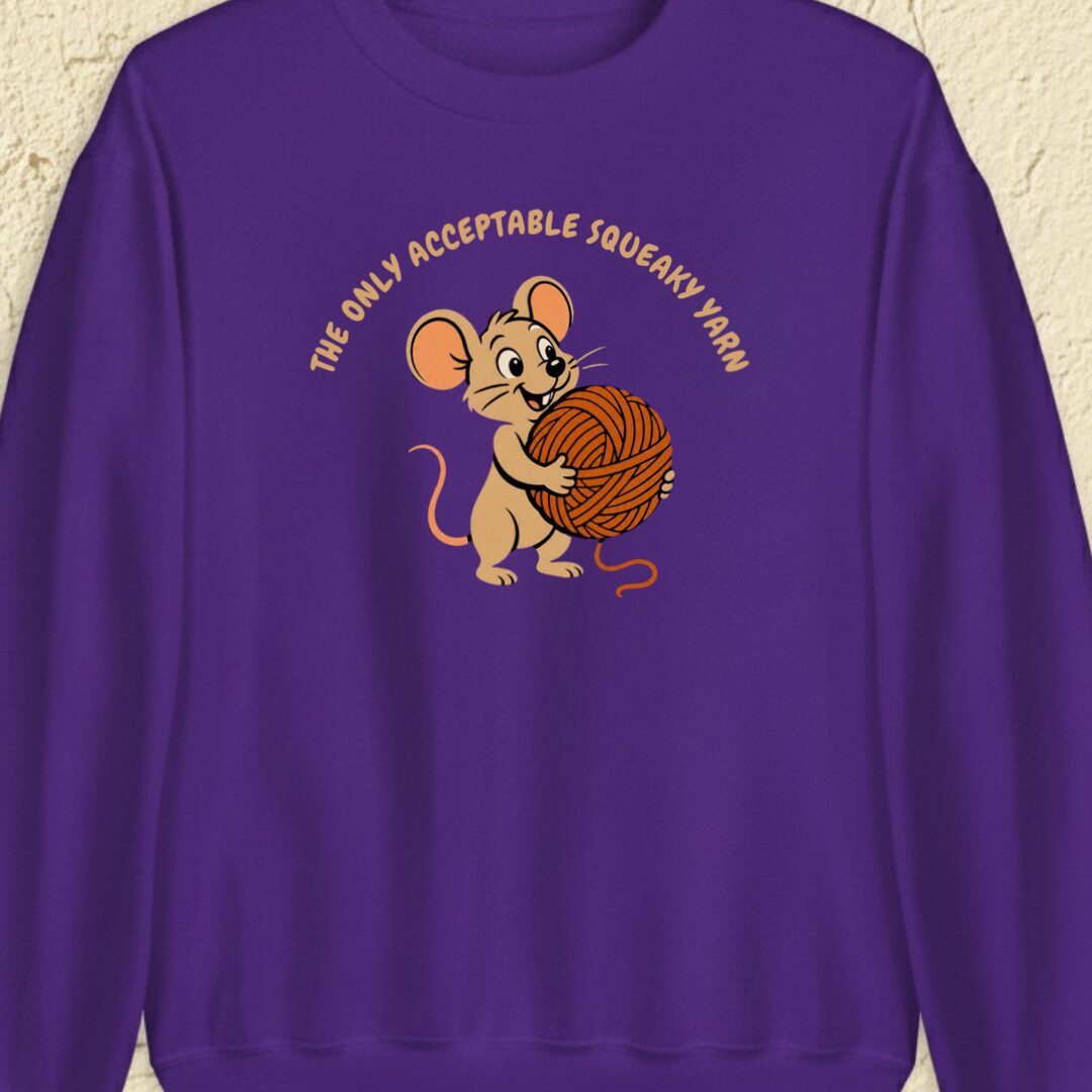Squeaky Yarn Purple Sweatshirt.jpg