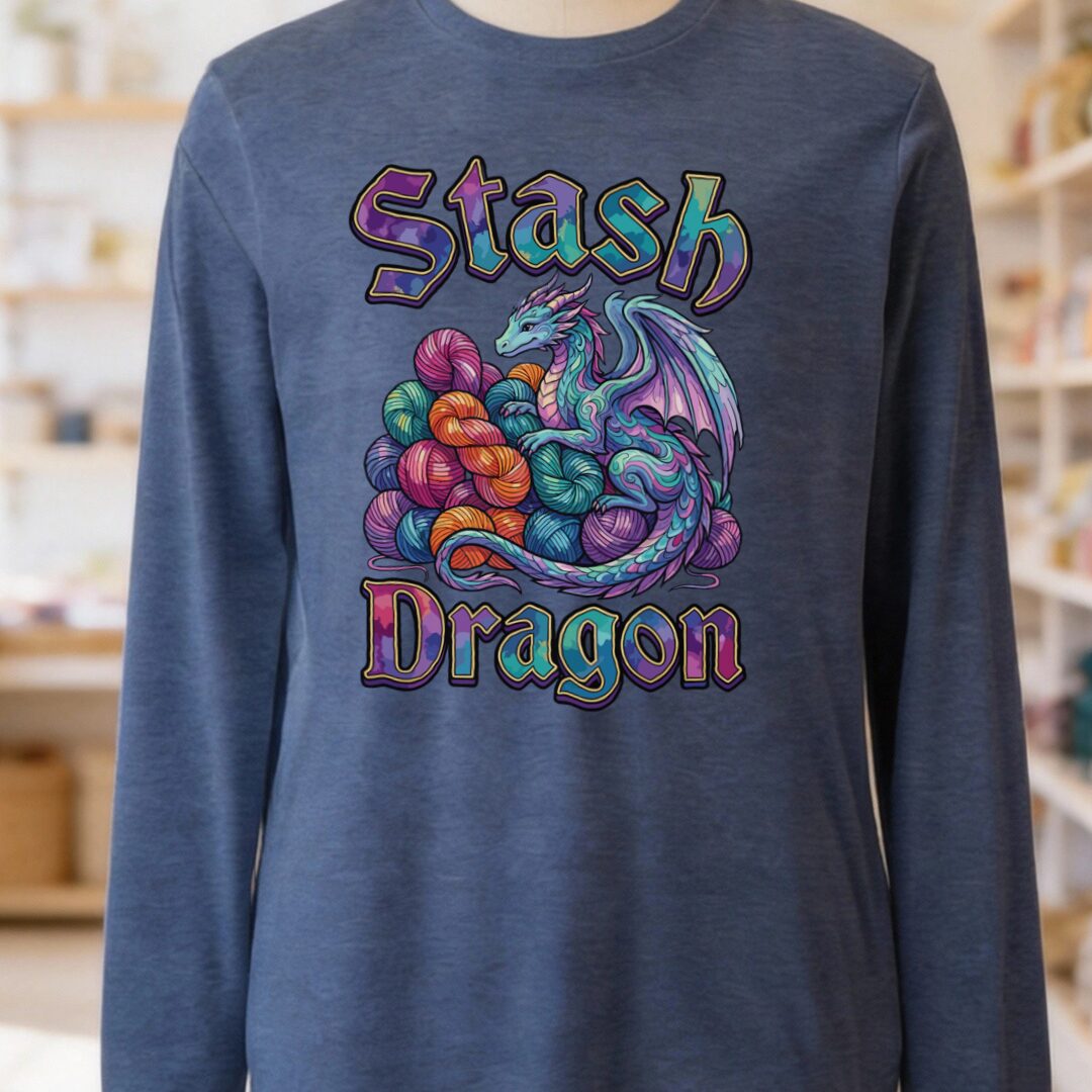 Stash Dragon Long Sleeve Tee Navy t-shirt