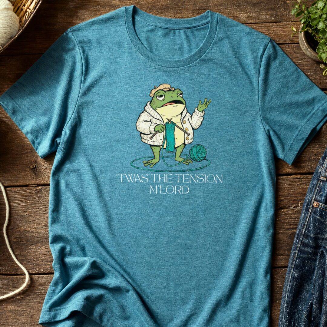 'Twas The Tension Teal Blue T-Shirt.jpg