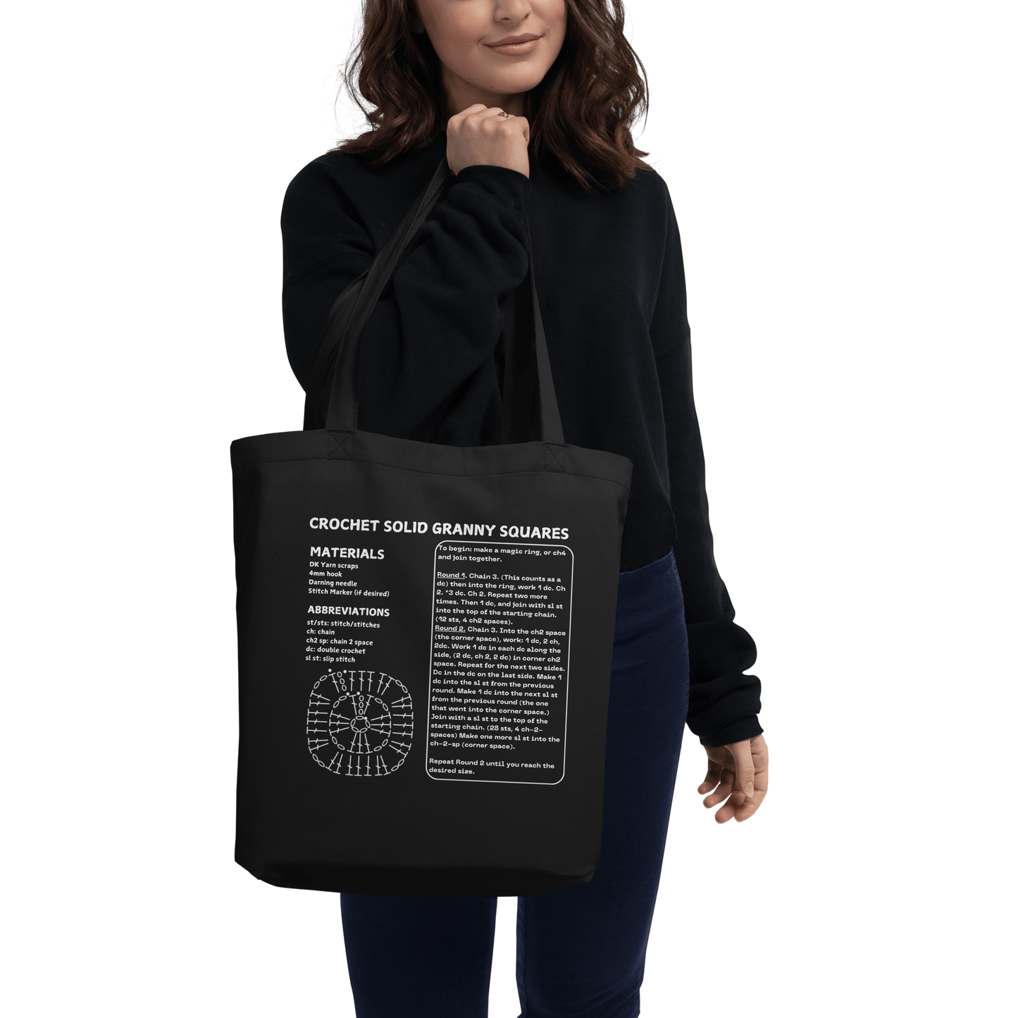 'Granny Square Pattern' Eco Tote Bag