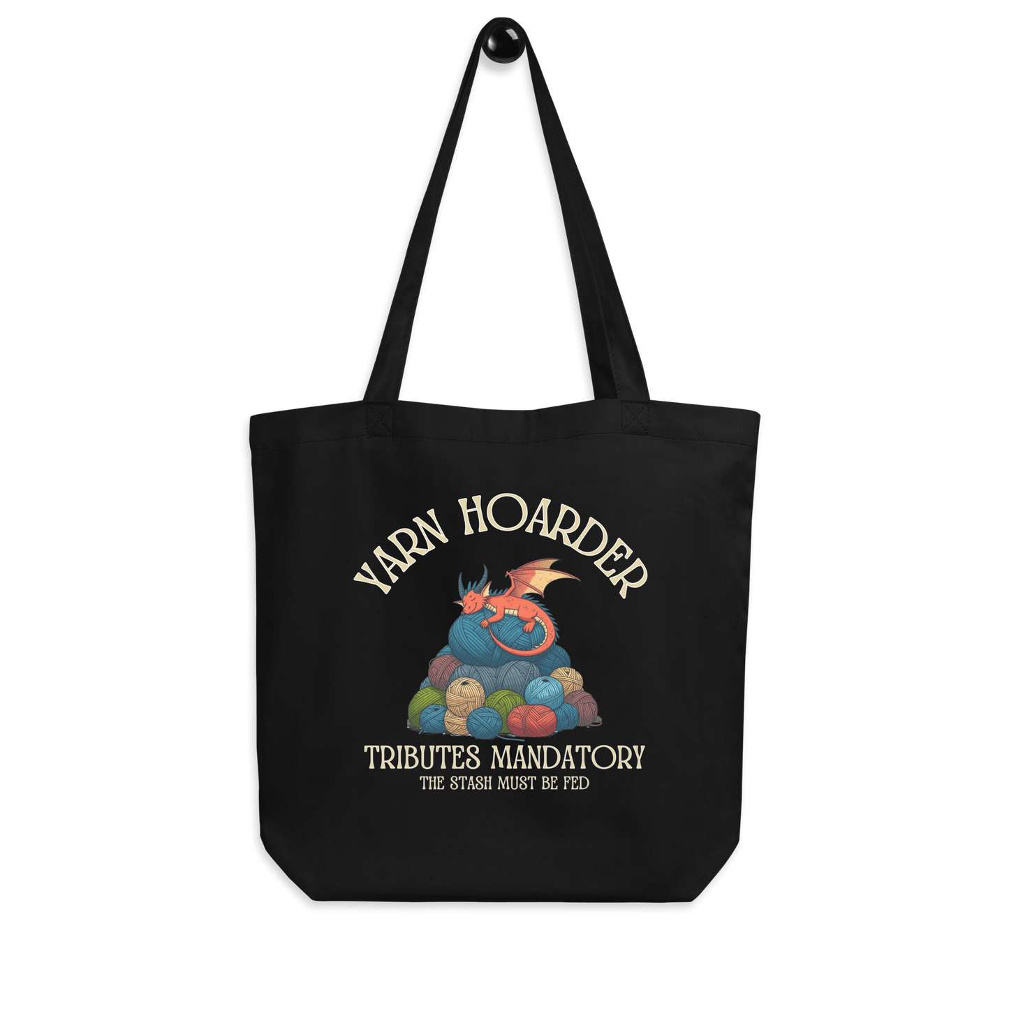 'Yarn Hoarder Dragon' Eco Tote Bag