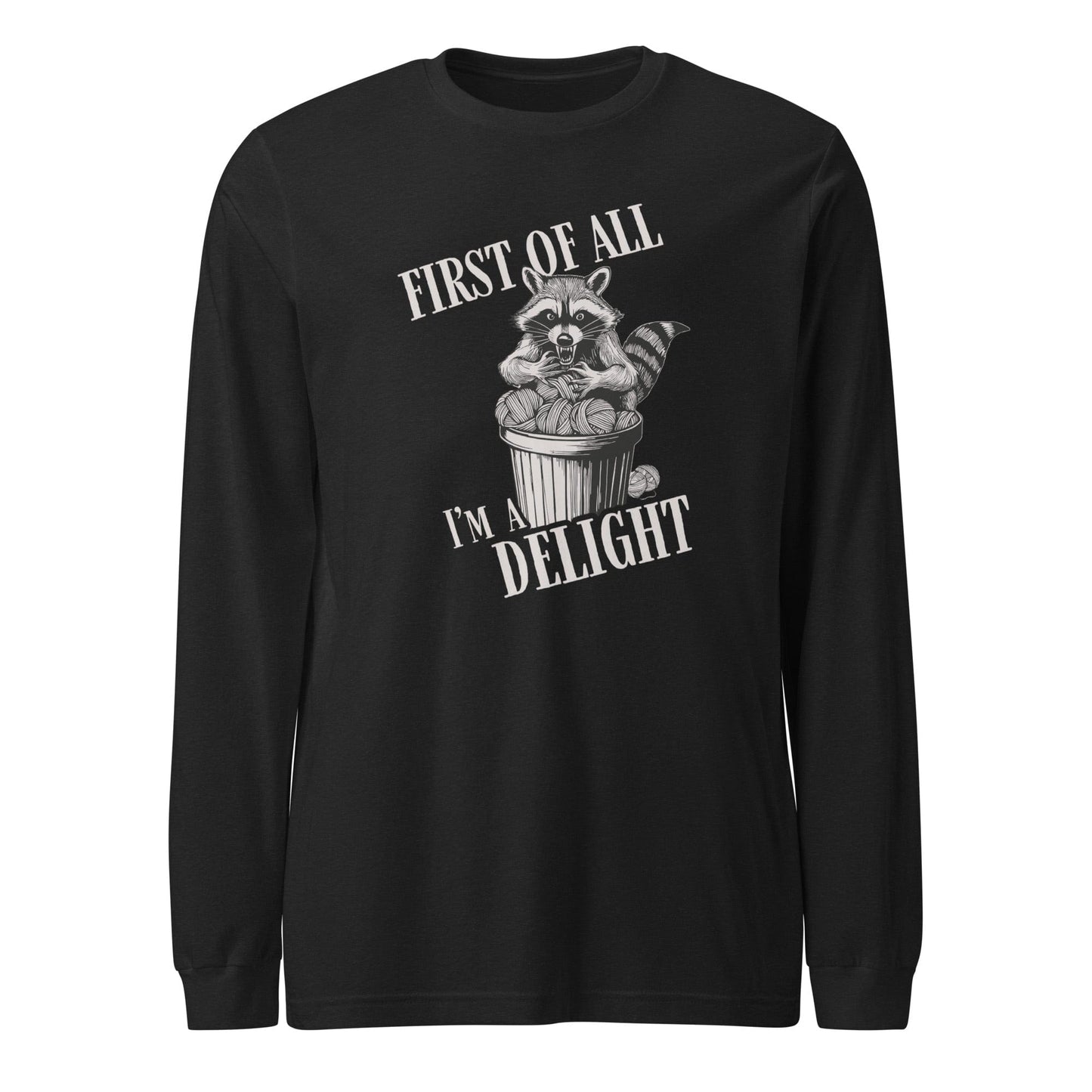 I'm a Delight Long Sleeve Tee Black Heather / XS