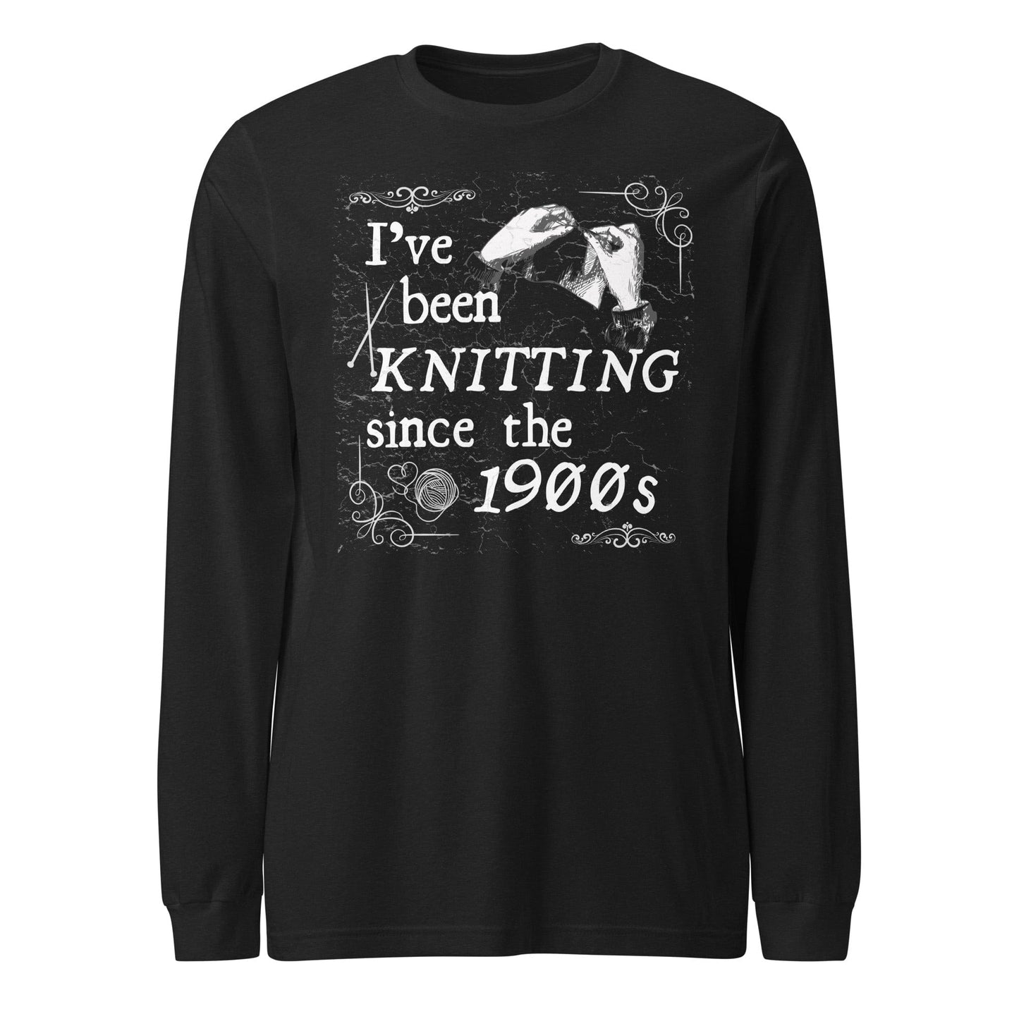 Knitting Since the 1900s Long Sleeve Tee Black Heather / XS