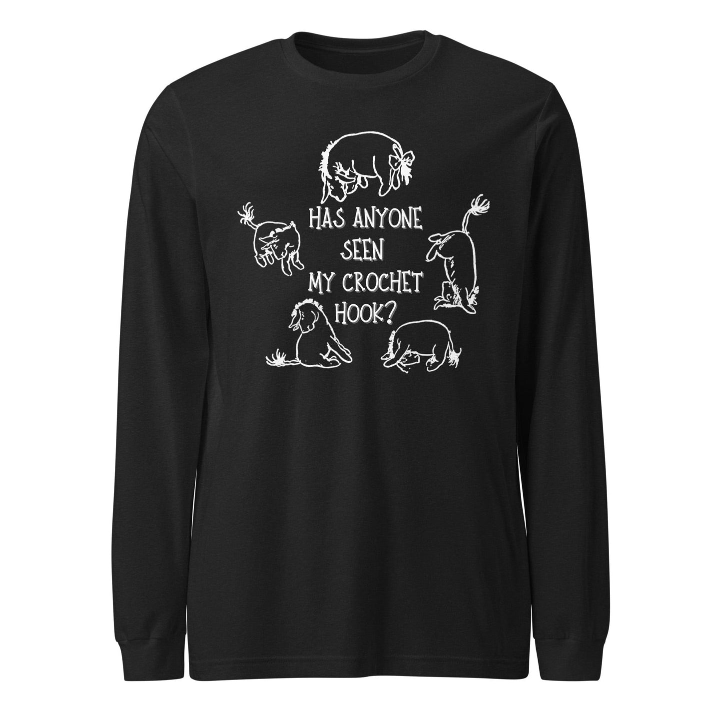 Lost Crochet Hook Long Sleeve Tee Black Heather / XS