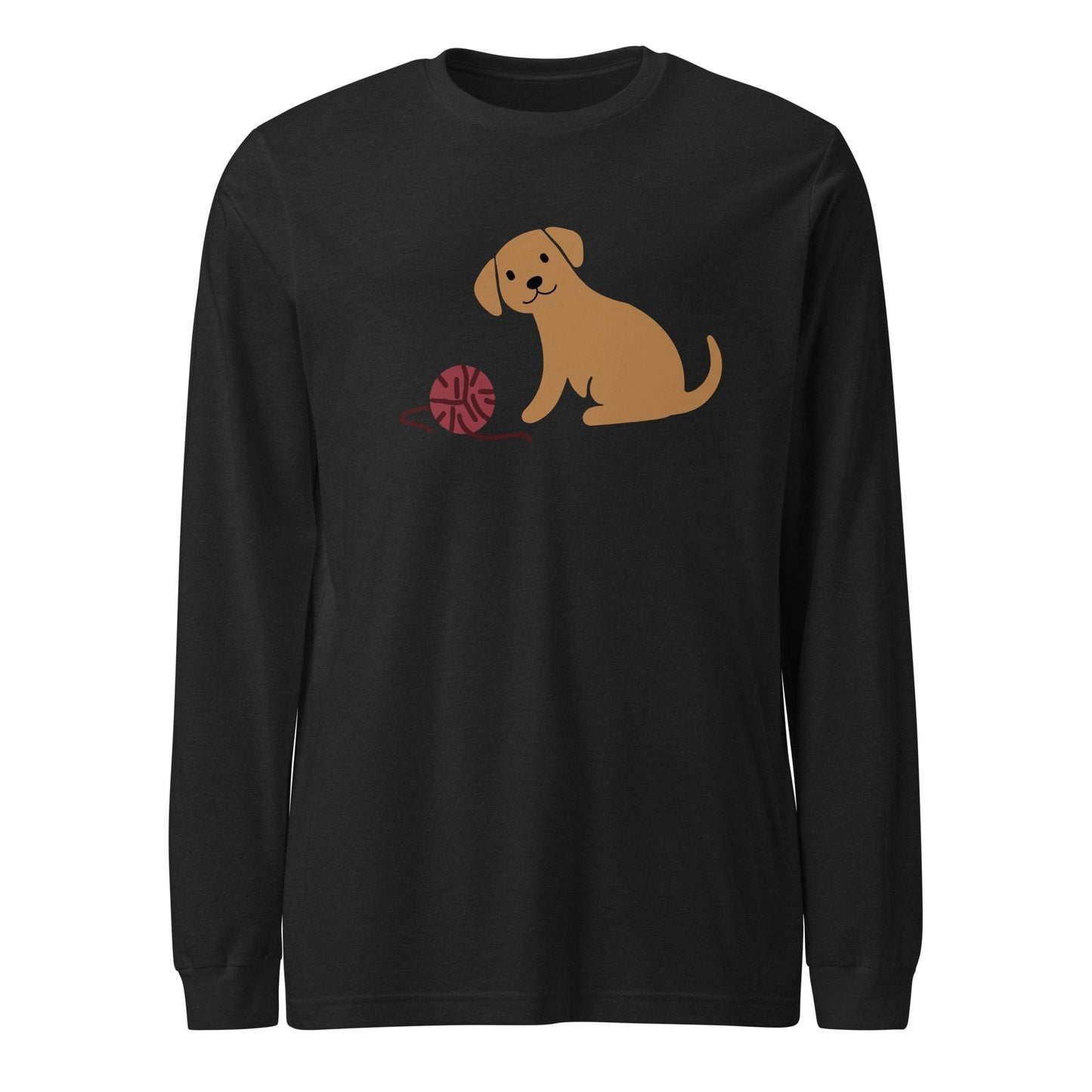 Puppy & Yarn Long Sleeve Tee Black Heather / XS