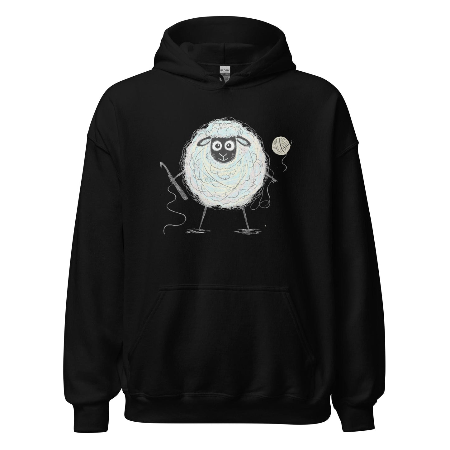 Crochet Sheepet Hoodie Black / S