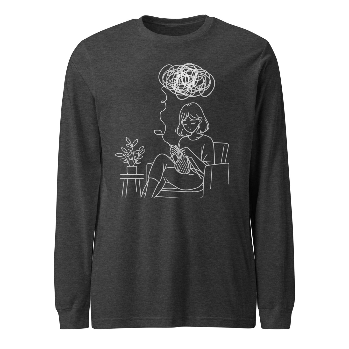Mental Health Long Sleeve Tee Dark Grey Heather / XS