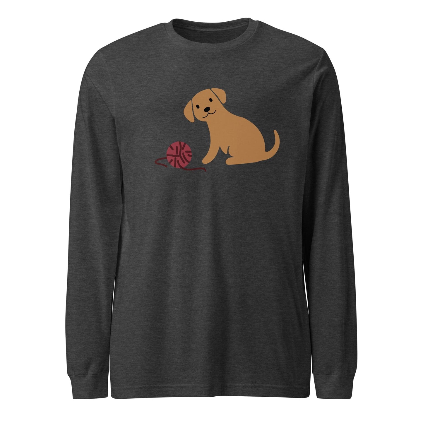 Puppy & Yarn Long Sleeve Tee Dark Grey Heather / XS
