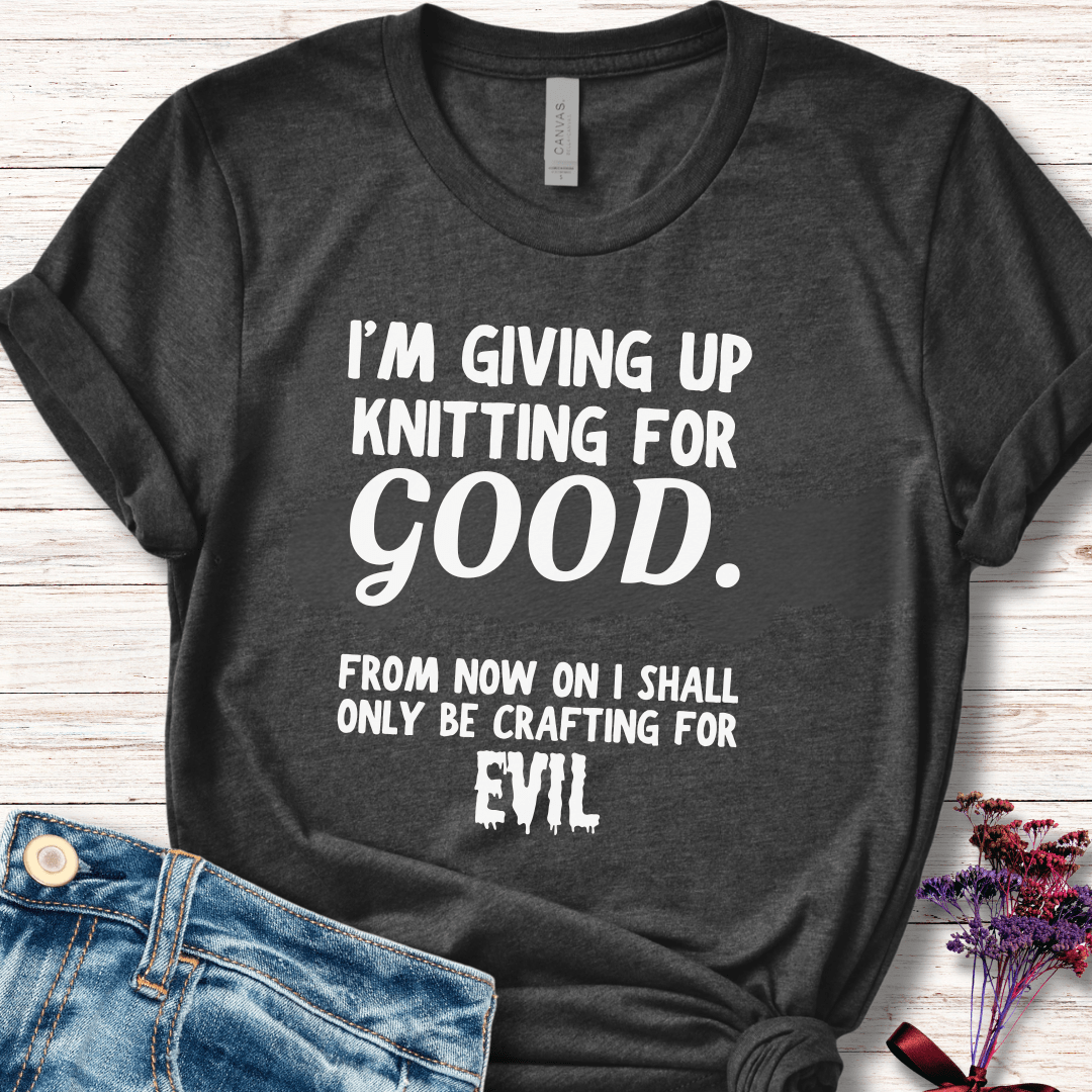 Knitting for Good T-Shirt Dark Grey / XS