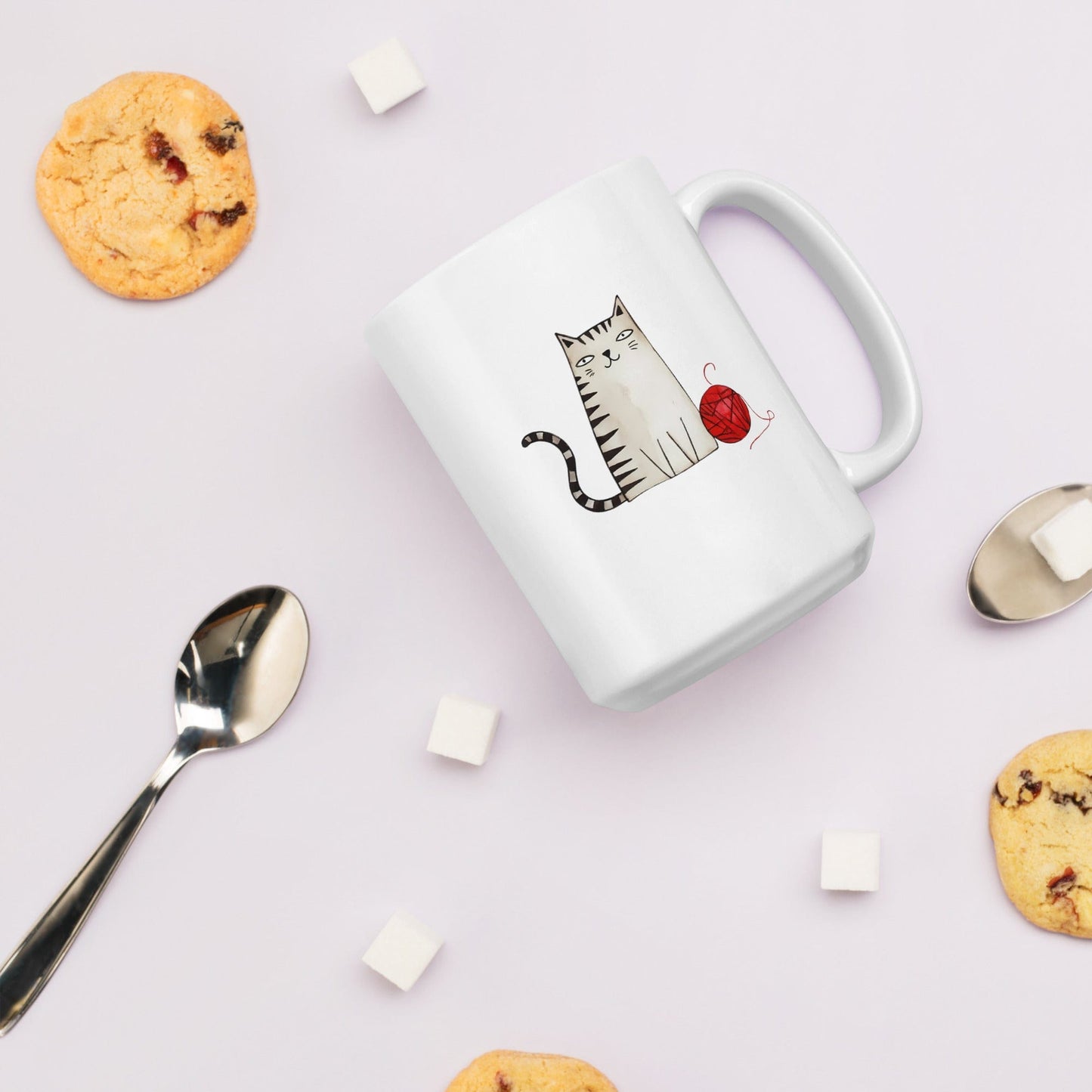 Drawn Cat Mug