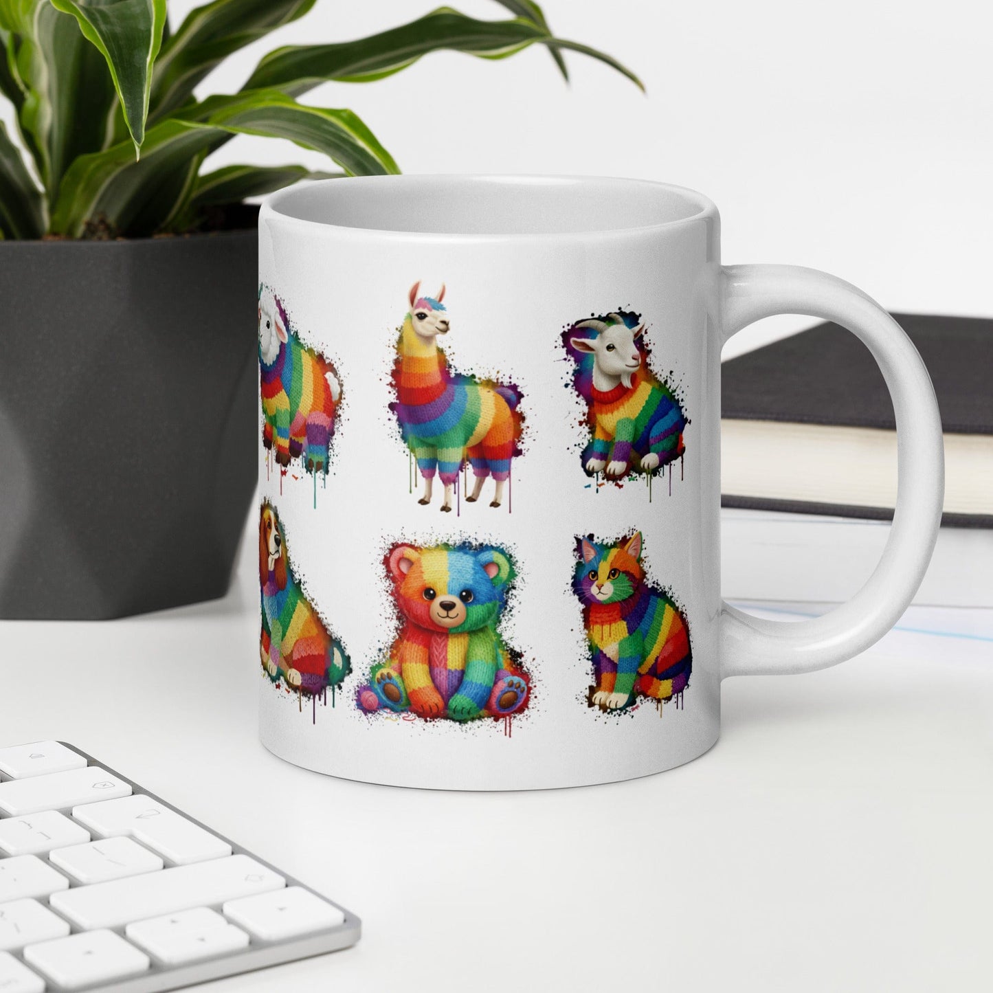 Animal Dye Splash Grid Mug