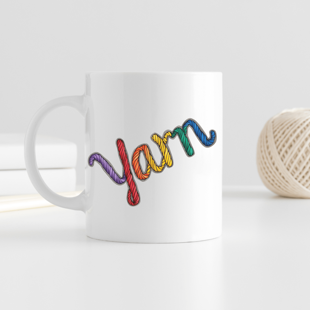 Rainbow Yarn Mug