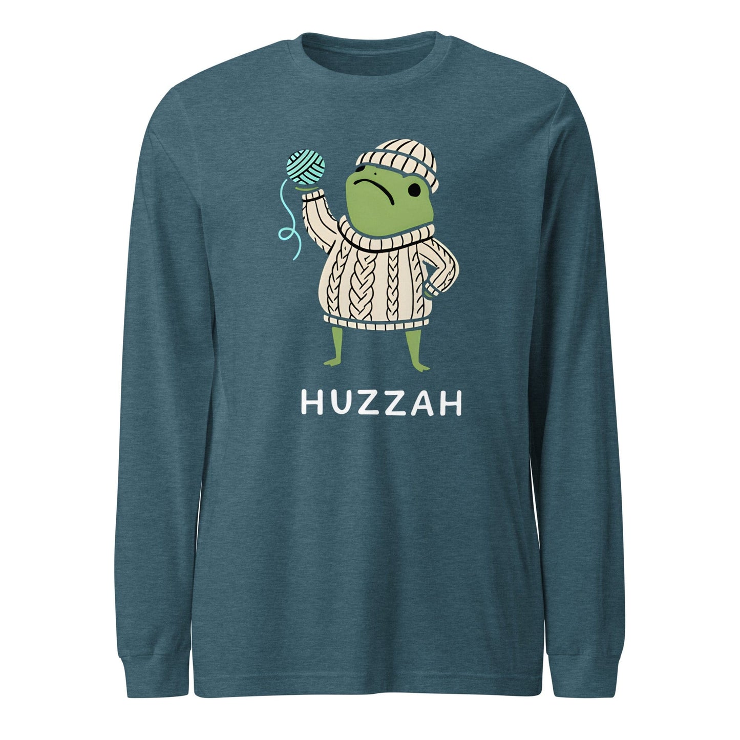 Huzzah Long Sleeve Tee Heather Deep Teal / S
