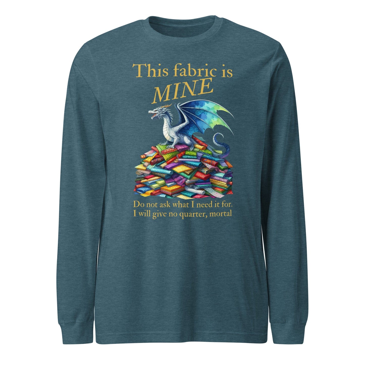 Fabric Dragon Hoarder Long Sleeve Tee Heather Deep Teal / XS