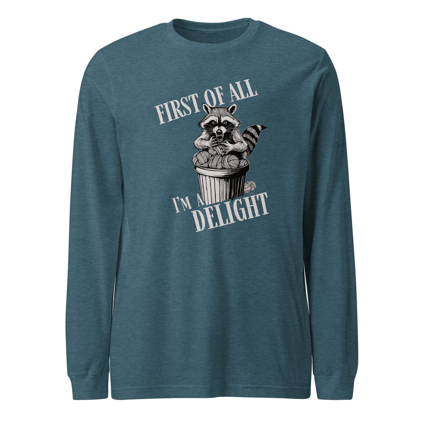 I'm a Delight Long Sleeve Tee Heather Deep Teal / XS