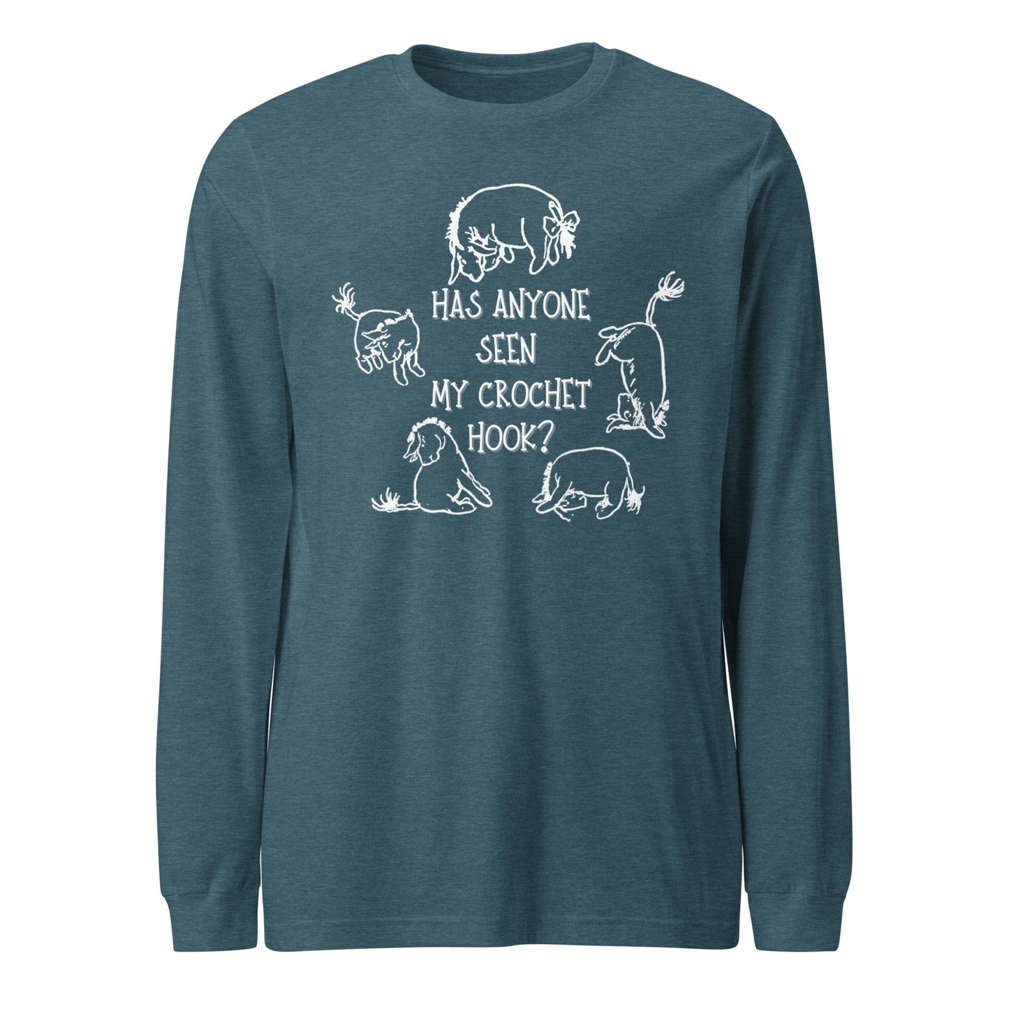 Lost Crochet Hook Long Sleeve Tee Heather Deep Teal / XS