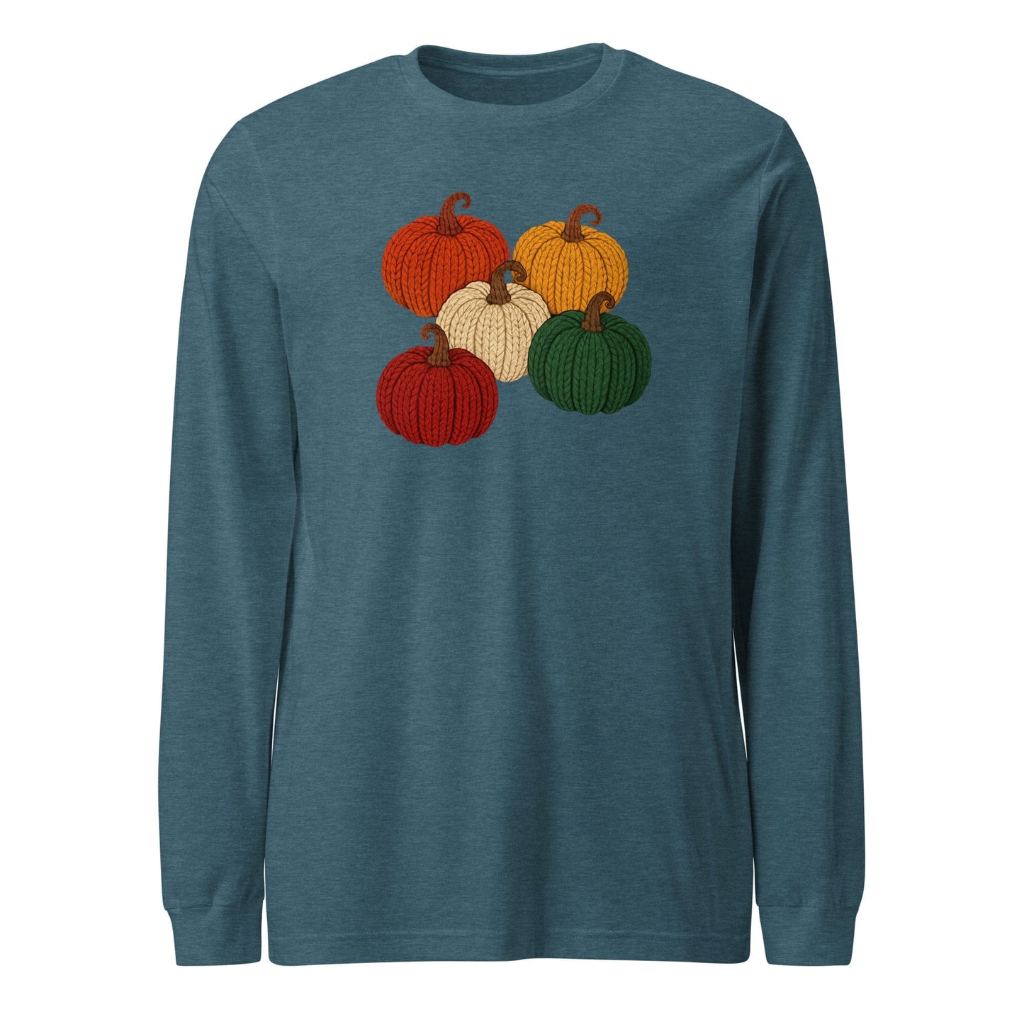 Pumpkins Long Sleeve Tee Heather Deep Teal / XS