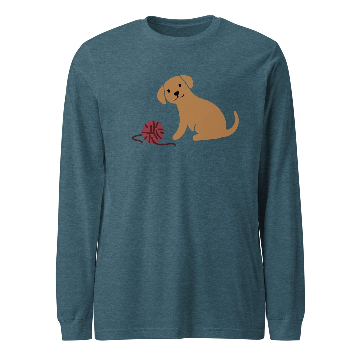 Puppy & Yarn Long Sleeve Tee Heather Deep Teal / XS