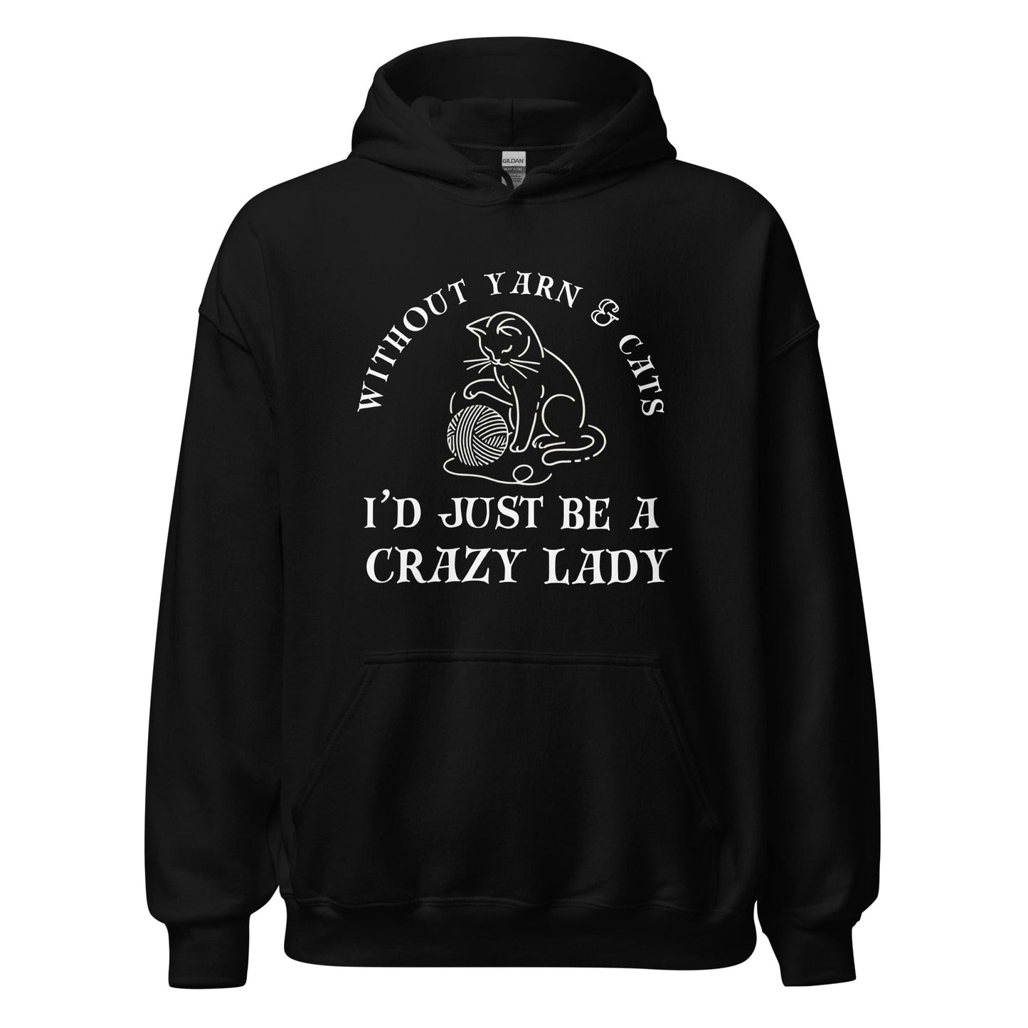 Cats & Yarn Hoodie Black / S