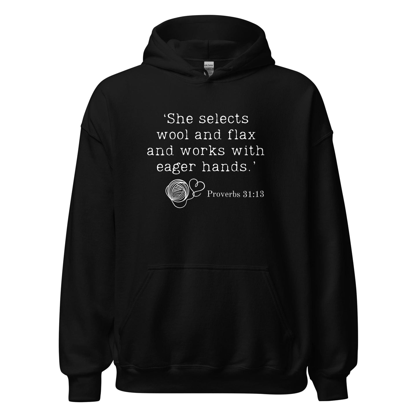 Christian Proverb Hoodie Black / S
