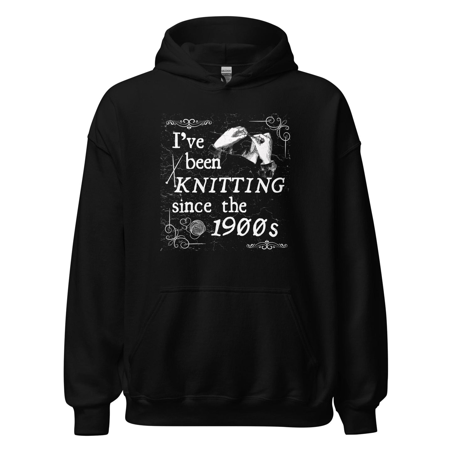 Knitting Since the 1900s Hoodie Black / S